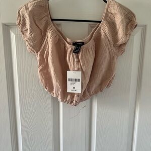 Forever 21 Women's Tan Crop Top